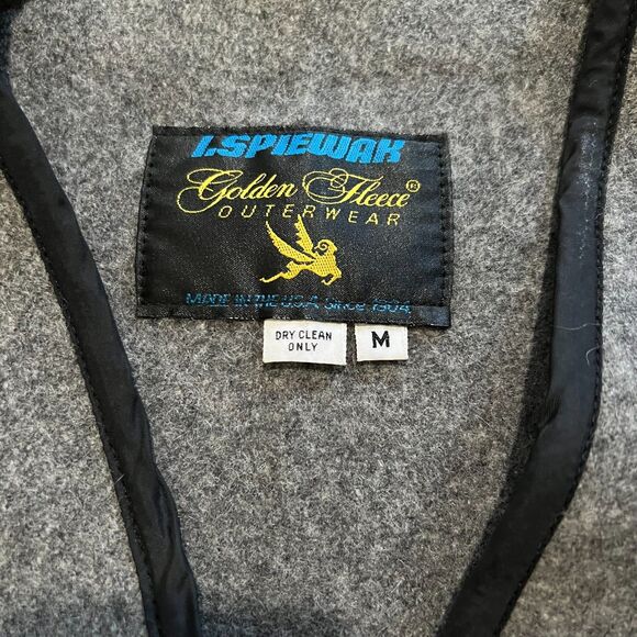 I. Spiewak Golden Fleece Wool Vest Gray Black Trim M - Picture 3 of 5